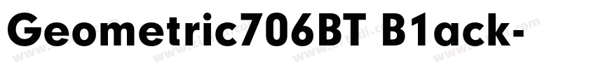 Geometric706BT B1ack字体转换